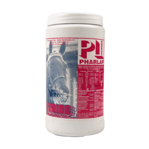Pharlap white container with a red label