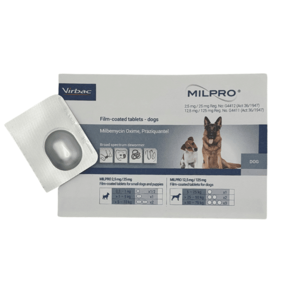 Milpro oviod tablet in foil blister pack